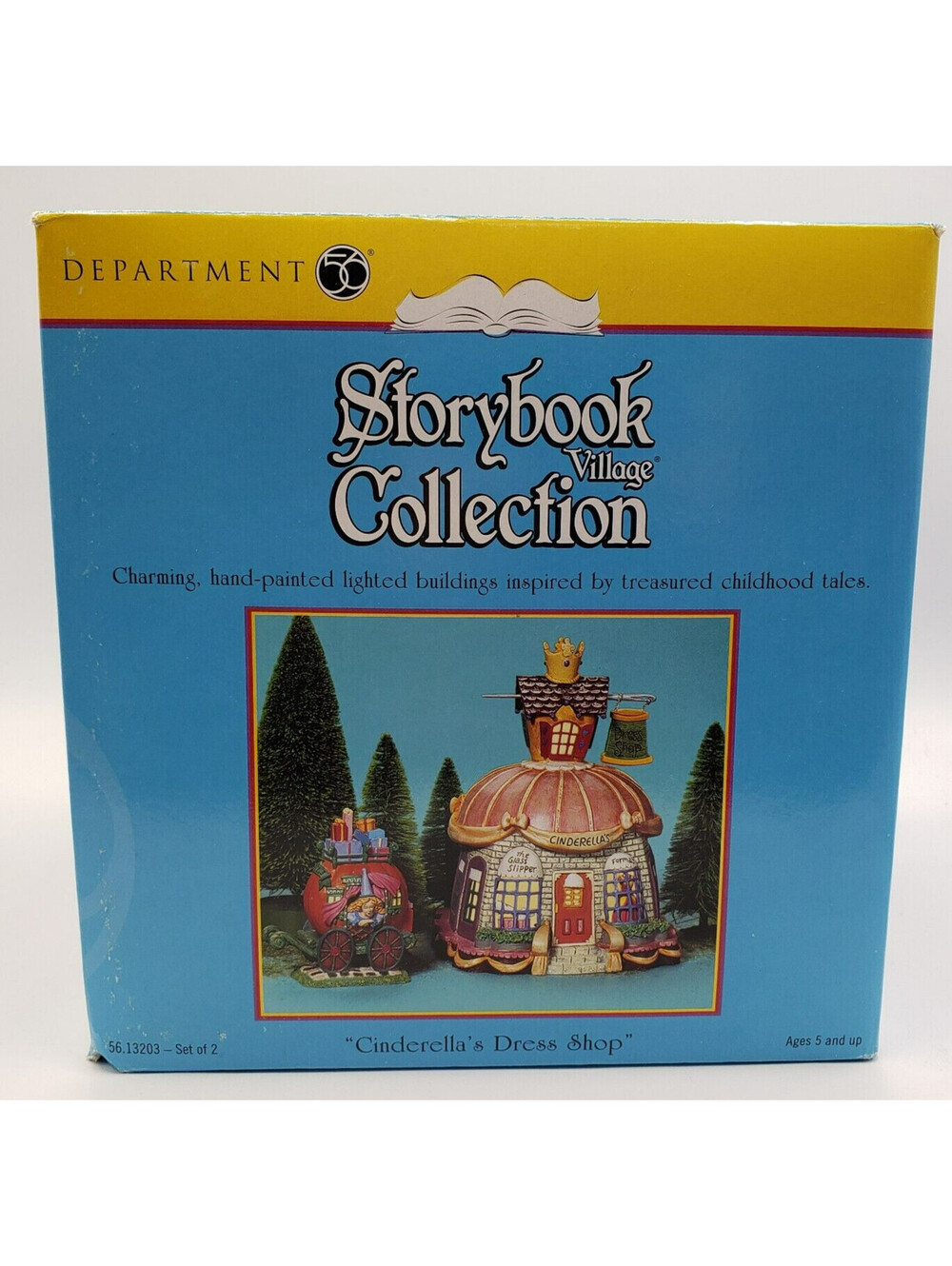 Dept 56 Cinderella's Dress Shop Storybook Village Collection 2001 Sealed New